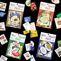 나이스무드 스티커팩 30장 1세트 리무버블 무광 코팅 조각스티커 반칼스티커 포토카드 앨범, 슈퍼마켓