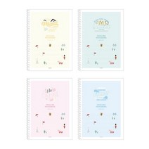 펜피아 2000 영어노트 스프링공책 14줄 50매 4개입 디자인 랜덤발송, 상세페이지 참조, 상세페이지 참조