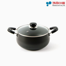 키친아트 쥬노블랙 경질, 16CM양수냄비, 16cm