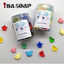 티나솝 휴대용 미니 젤리 비누 여행용 답례품 어린이집생일선물, 파스텔, 전용쇼핑백