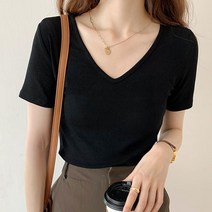 포플러앤씨 투데이 브이넥 티셔츠