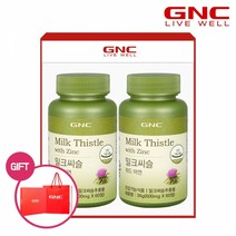[GNC] 밀크씨슬 위드 아연 (60정) 30일분 2개 세트, 단품, 단품