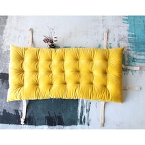 벨벳 쇼파커버 벤치소파 매트 두꺼운 패드 방석, 옐로우_110 x 55cm