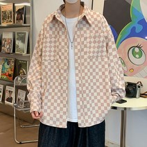 DFMEI 남성 캐주얼 셔츠 파이 Shuai 셔츠 남성 긴팔 트렌디 온라인 인기있는 바둑판 셔츠 봄과 가을 새로운 느슨한 일본 캐주얼 코트