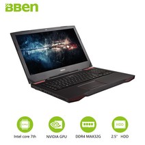 G17 17.3 인치 노트북 16G RAM 256G SSD 1TB HDD Windows10 Intel I7 7700HQ Nvidia GDDR5 6G RAM FHD 백라이트 키보드, 협동사, 사전 설치된 Win10