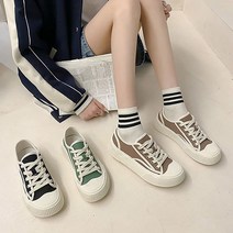 여성 봄가을 운동화 키높이 스니커즈 귀여운 캔버스화