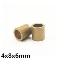 4x8x6mm 분말 야금 오일 부싱 다공성 베어링 소결 구리 슬리브 040806 10pcs, 한개옵션0