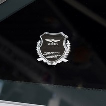 [가오] 제네시스 로고 포인트 엠블럼 C필러 튜닝 뱃지 장식 인테리어 DIY 자동차용품, 골드(1P)