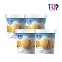 [배스킨라빈스] 프로바이오틱스 망고탱고 아이스크림 474ml 4개, 단품