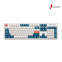 주연테크 JK01 PBT 기계식 104키 체리식 3컬러 이색사출 사이드 RGB 적축 유선 게이밍 키보드 -K-