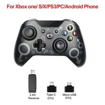 pc컨트롤러 무선 호환 휴대용 Xbox One-무선 컨트롤러 2.4GHz PC/PS3/스마트 폰 안드로이드/스팀 듀얼 진, 한개옵션1, 01 Grey