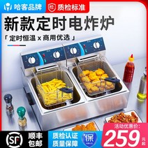 영업용튀김기 윤식당 편의점 업소용 전기 2구 튀김기, 평행봉 - 프라이 + 국수 - 타이밍
