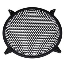 클락션 크락숀 자동차경적 혼 범용 오디오 스피커 비디오 서브 우퍼 그릴 가드 보호대 커버 6 8 10 12 카 홈, Black-12 inch