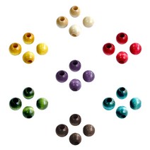 퀼트패키지 퀼트 부자재 나무구슬 일자형 15mm 20개, 청록