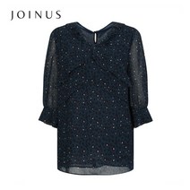 조이너스 조이너스 호피무늬 러플카라 블라우스-JF19RB0302750A