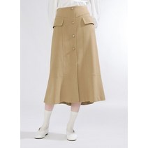 [리스트]울 금장 버튼 미디 스커트/TWWSKM70060CA