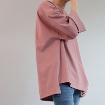 디벨로 남자 스판 라운드 무지 7부 9부 티셔츠 박스 오버핏 긴팔 면티 10컬러