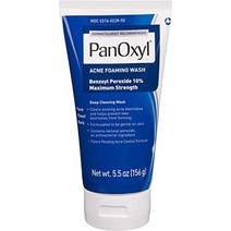 PanOxyl 여드름 포밍 워시 벤조일 퍼옥사이드 10 최대 강도 항균제 5.5 온스, 5.5온스1팩