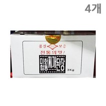 맛있는 찌개된장(미화합동 3K)X4 업소용 식당용 식자재 소스 분말 양념, 3kg, 4개