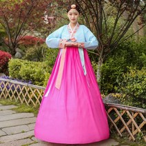 전통한복 결혼식 한복 퓨전 웨딩 신부 여성 궁중 자수 무용 민속 의상 공연 드레스