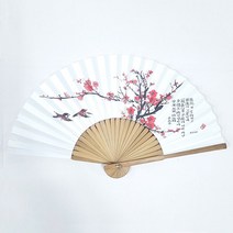 전통 합죽선 한지 대나무 부채 매화(소) 외국인 친구 부모님 여름 선물 기념품