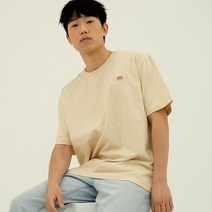 PASTEL MAFIA 스몰 로고 반팔 티셔츠 베이지 오버핏