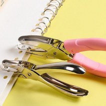 PKFARM 1+1 편리한 원형 구멍 링 종이 펀칭기 펀치 타공기 사무용 사무실 문서 다이어리, 3mm