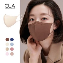 CLA 슬림핏 새부리형 마스크 중형, 25매입, 1개, 딥브라운