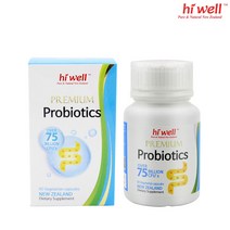 뉴질랜드 하이웰 프리미엄 프로바이오틱스 750억 유산균 식물성 60캡슐, 단품