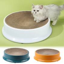 도매짱 원형 고양이 스크래쳐 대형 소파 (domejjang), 화이트