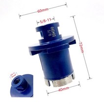 다이아몬드 대야 오프너 소결 홀 톱 드릴 비트 대리석 타일 세라믹 도자기 세면대 배수 도구 5 8 11 스레드, [01] 40-60