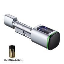 스마트 도어락 도어 지능형 TUYA BLE 홈 보안 락 DIY 실린더 코어 전자 가정부 앱 키 IC 카드 지문 잠금 해제, 03 A40 B40, 02 Silver with battery