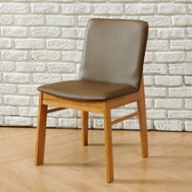 인테리어레시피 포커스 고무나무 원목 1인용 식탁의자 디자인 인테리어 체어, 브라운 - F