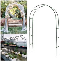 아치정원 금속 웨딩 아치 장식 정원 배경 pergola 스탠드 꽃 프레임 결혼 생일, 200x230x37cm