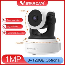 펫캠 강아지 CCTV 홈캠 Vstarcam무선 Wifi IP 카메라 실내 720P 감시 보안 자동 추적 HD 야간 투시경 베이비 모니터 애완동물 캠, Add 8GB SD Card+미국 플러그
