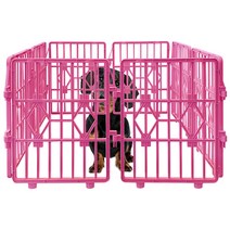 내품애 강아지 울타리 펜스 철장 핑크 24p