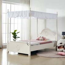 키즈돔 로망스 캐노피 슈퍼싱글침대 / 양면매트 포함, 없음