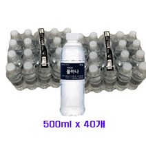 지리산 물하나 생수 먹는샘물 500ml 40개