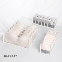 올리브엣 숨쉬는 패브릭 매쉬 칸막이 속옷 정리함, 유판다 7칸_화이트, 유판다 본상품선택, 상세페이지 참조9