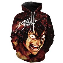 검도복 하카마 검도도복 도복 신상품 Kengan Ashura 시즌 2 3D 프린트 후드 남성여성용 패션 캐주얼 o넥 오버사이즈 풀오버 판매