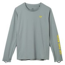 다이와 남성 여성 피싱 긴소매 드라이 티셔츠 DE-5222 긴팔티, 그레이