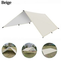 경량 방수 캠핑 타프 자외선 차단 야외 모험 하이킹 캠핑 배낭 여행 피크닉 텐트 타프, Beige_3m x 3m