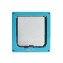 고양이 문 베란다 강아지 도어 캣 펫 애완 동물 플랩 스마트 보안 4 웨이 잠금 ABS 플라스틱 제어 스위치 방향 개 게이트 S/M/L/XL 5 색고양이 색, Sky Blue, M, Sky Blue