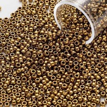 일반 토호 라운드 비즈 11/0 유니폼 10g/튜브 메탈릭 색상 불투명 2mm 유리 비드 펄, 1000pcs-tube, FTH601S