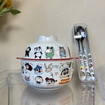 BLOWFISH FUGU A-003 짱구 식기세트 라면 그릇+수저 숟가락 포크+랜덤 사은품, B