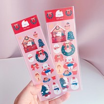 씰스티커 12월 크리스마스 리넬디자인 젤리 비숑 다꾸 문구 스꾸 덤증정, 야식타임(레드)