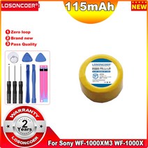 배터리 호환 원래 LOSONCOER CP1254 115mAh 소니 WF-1000XM3 WF-1000X TWS 이어폰