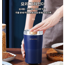 독일스텐레스분쇄기 다기능 휴대용 그라인더 전동연마기 다지기칼날 미니 식재료 분쇄기 양념 다지기, 블루