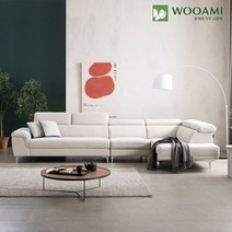 우아미가구 [착불] 호리즌 6인 코너 무빙헤드 아쿠아텍스 소파 2color*, 라이트그레이