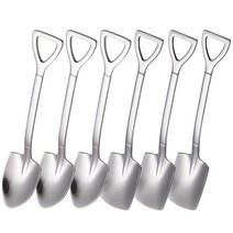 삽모양 디저트 스푼 6P 세트 티스푼 커피스푼 인테리어 소품, 6개